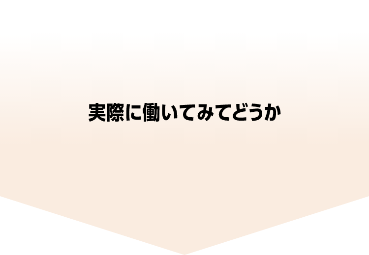 実際に働いてみてどうか