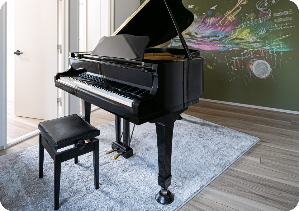 avex traxと共同企画した、アーティストのための楽器演奏が可能な
賃貸マンション 「THE MUSIC COURT(ザ・ミュージックコート)」内観イメージ画像