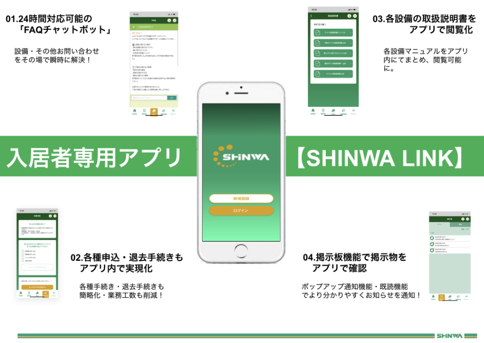 入居者専用アプリ【SHINWA LINK】イメージ画像